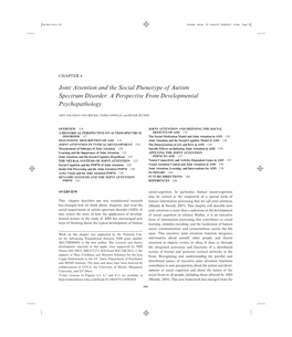 Joint Attention and the Social Phenotype of Autism Spectrum Disorder: a Perspective from Developmental Psychopathology