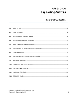 Supporting Analysis