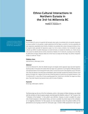 Ethno-Cultural Interactions in Northern Eurasia in the 3Rd-1St Millennia BC