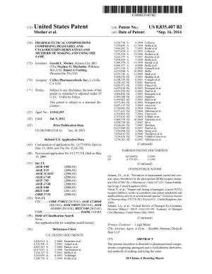 (12) United States Patent (10) Patent No.: US 8,835,407 B2 Mosher Et Al
