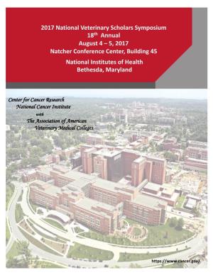 2017 National Veterinary Scholars Symposium 18Th Annual August 4