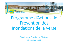 Programme D'actions De Prévention Des
