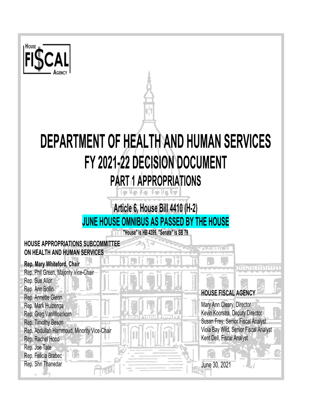 DHHS Decision Document