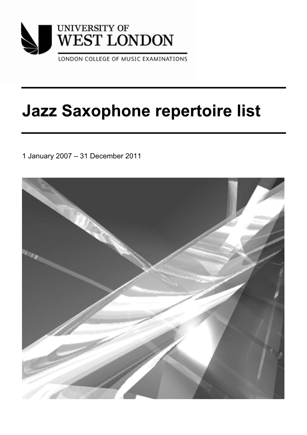 Jazz Saxophone Grades Repertoire List