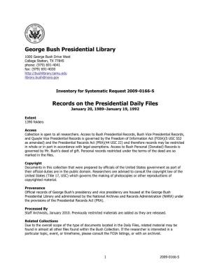 2009-0166-S [Presidential Daily Files].Pdf