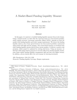A Market-Based Funding Liquidity Measure