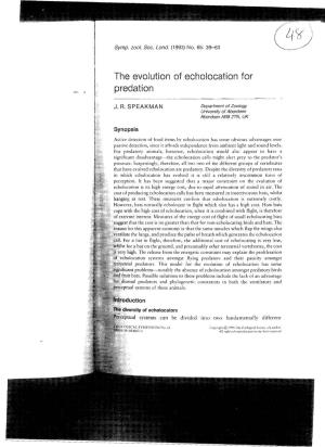 The Evolution of Echolocation for Predation