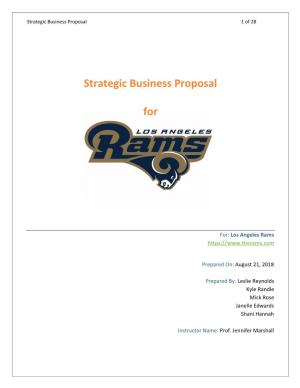 Strategic Business Proposal 1 of 28