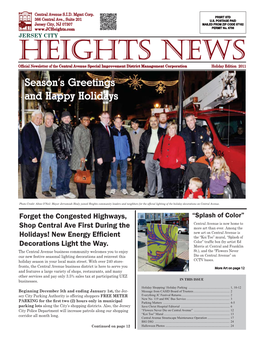 Heights News Ofﬁcial Newsletter of the Central Avenue Special Improvement District Management Corporation Holiday Edition 2011