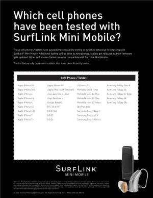 Surflink Mini Mobile Compatibility Chart Download