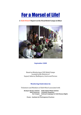 Report on the Flood Relief Camps in Bihar