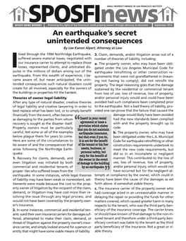 An Earthquake's Secret Unintended Consequences