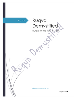 Ruqya Demystified Dissertation