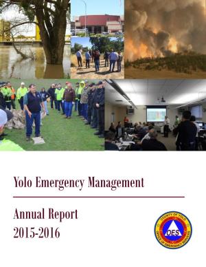 Yolo Emergency Management Annual Report 2015-2016
