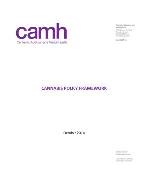 Cannabis Policy Framework