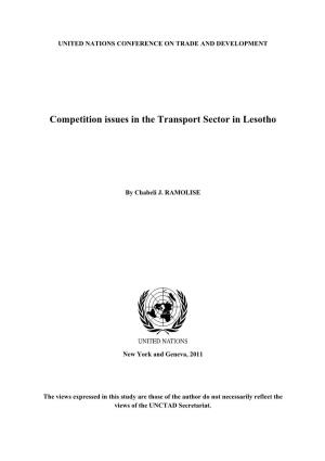 Competition Issues in the Transport Sector in Lesotho