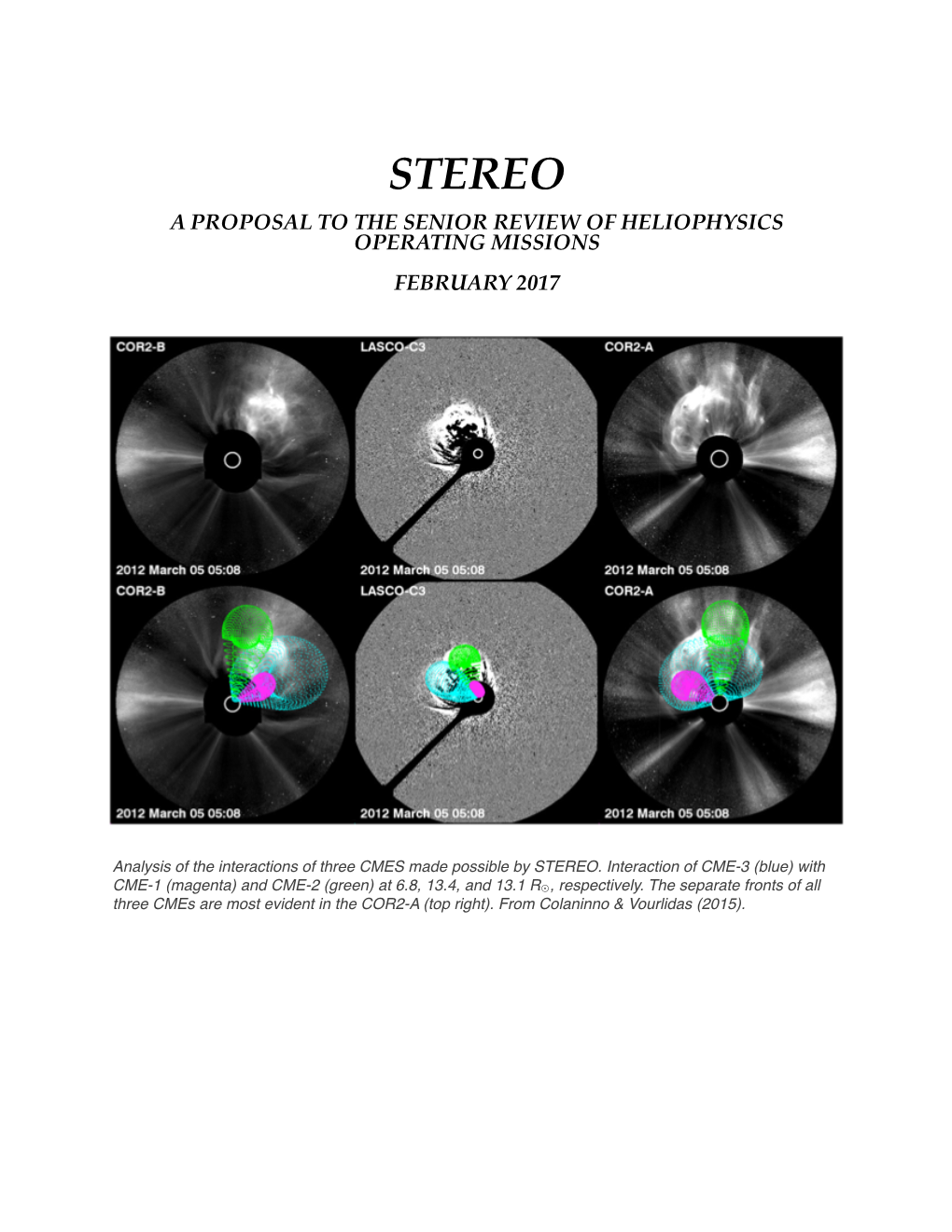 STEREO 2017 Senior Review Proposal