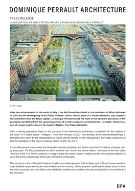 PRESS RELEASE in a Augur Tion of New Station Naples-Garibaldi by Dominique Perrault