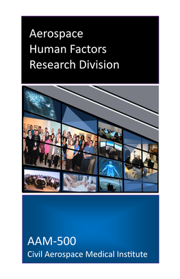 Aerospace Human Factors Research Division AAM-500