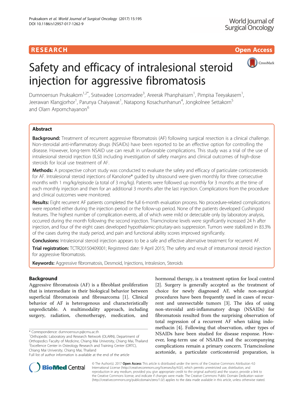 Safety and Efficacy of Intralesional Steroid Injection for Aggressive
