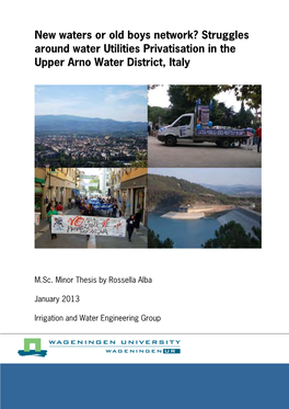 Struggles Around Water Utilities Privatisation in the Upper Arno Water District, Italy