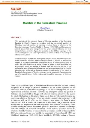 Matelda in the Terrestrial Paradise
