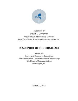 In Support of the Pirate Act