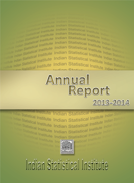 INDIAN STATISTICAL INSTITUTE Annual Report April 2013