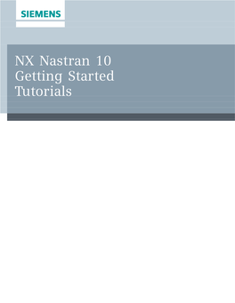 Getting Started with NX Nastran 3