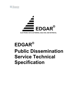 EDGAR Public Dissemination Technical Specification