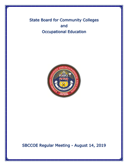 State Board for Community Colleges and Occupational Education