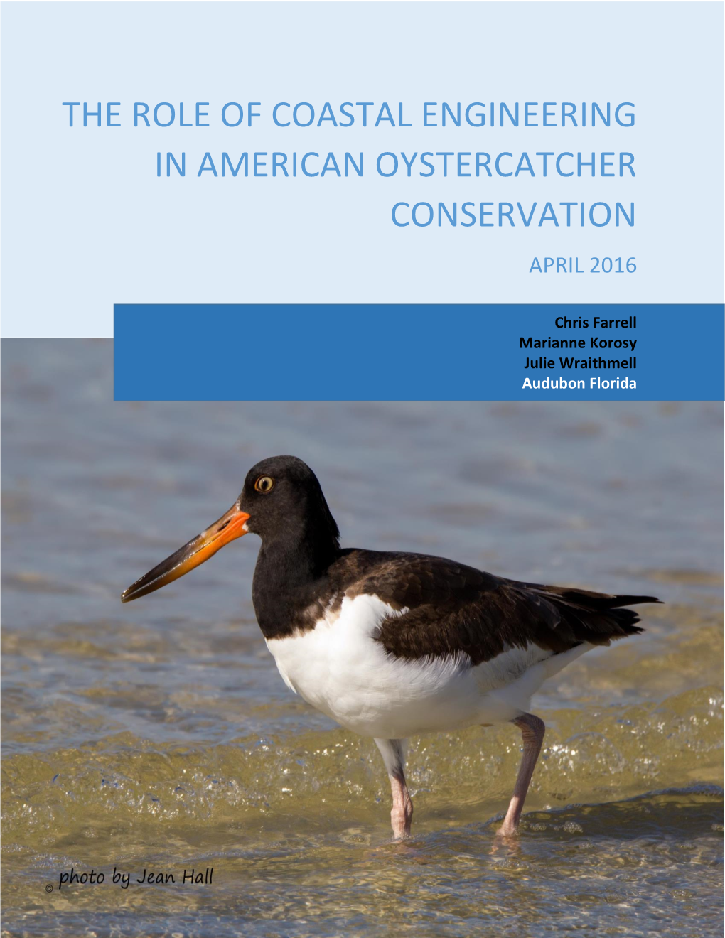 The Role of Coastal Engineering in American Oystercatcher Conservation April 2016