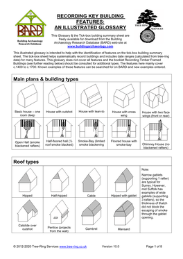 Recording Key Building Features: an Illustrated Glossary