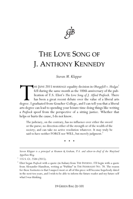 The Love Song of J. Anthony Kennedy