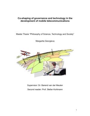 Co-Shaping of Governance and Technology in the Development of Mobile Telecommunications