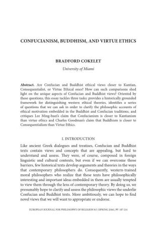 Confucianism, Buddhism, and Virtue Ethics