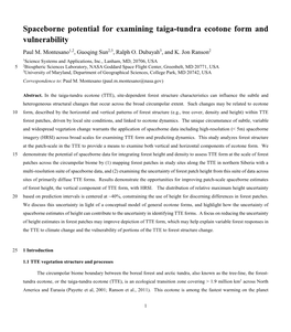 Spaceborne Potential for Examining Taiga-Tundra Ecotone Form and Vulnerability Paul M