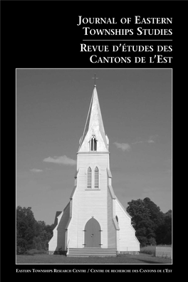 Journal of Eastern Townships Studies Revue D'études Des Cantons De L'est