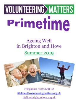 Ageing Well in Brighton and Hove Summer 2019