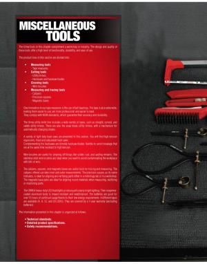 MISCELLANEOUS TOOLS the Urrea Tools in This Chapter Complement a Workshop Or Industry
