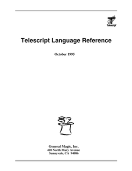 Telescript Language Reference