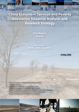 China Ecosystem Services and Poverty Alleviation Situation Analysis and Research Strategy