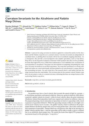 Curvature Invariants for the Alcubierre and Natário Warp Drives
