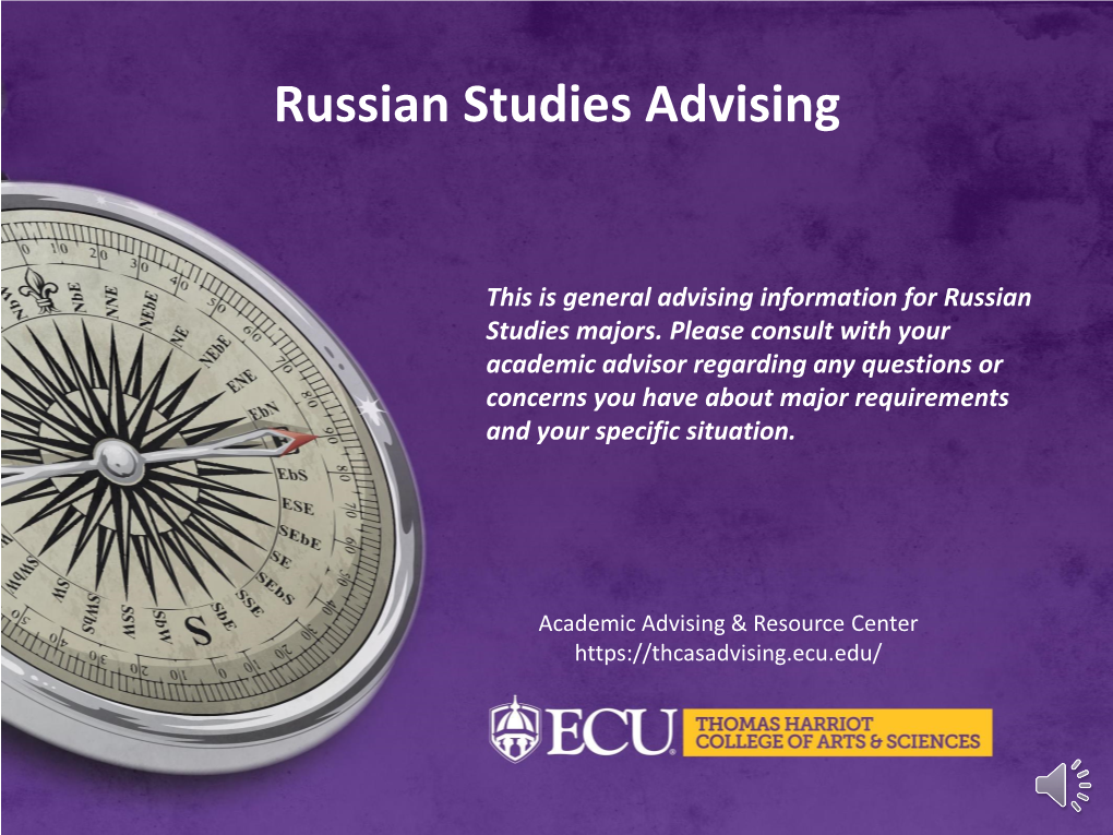 Russian Studies Advising