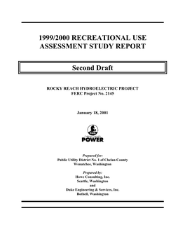 1999/2000 Recreational Use Assessment Study Report