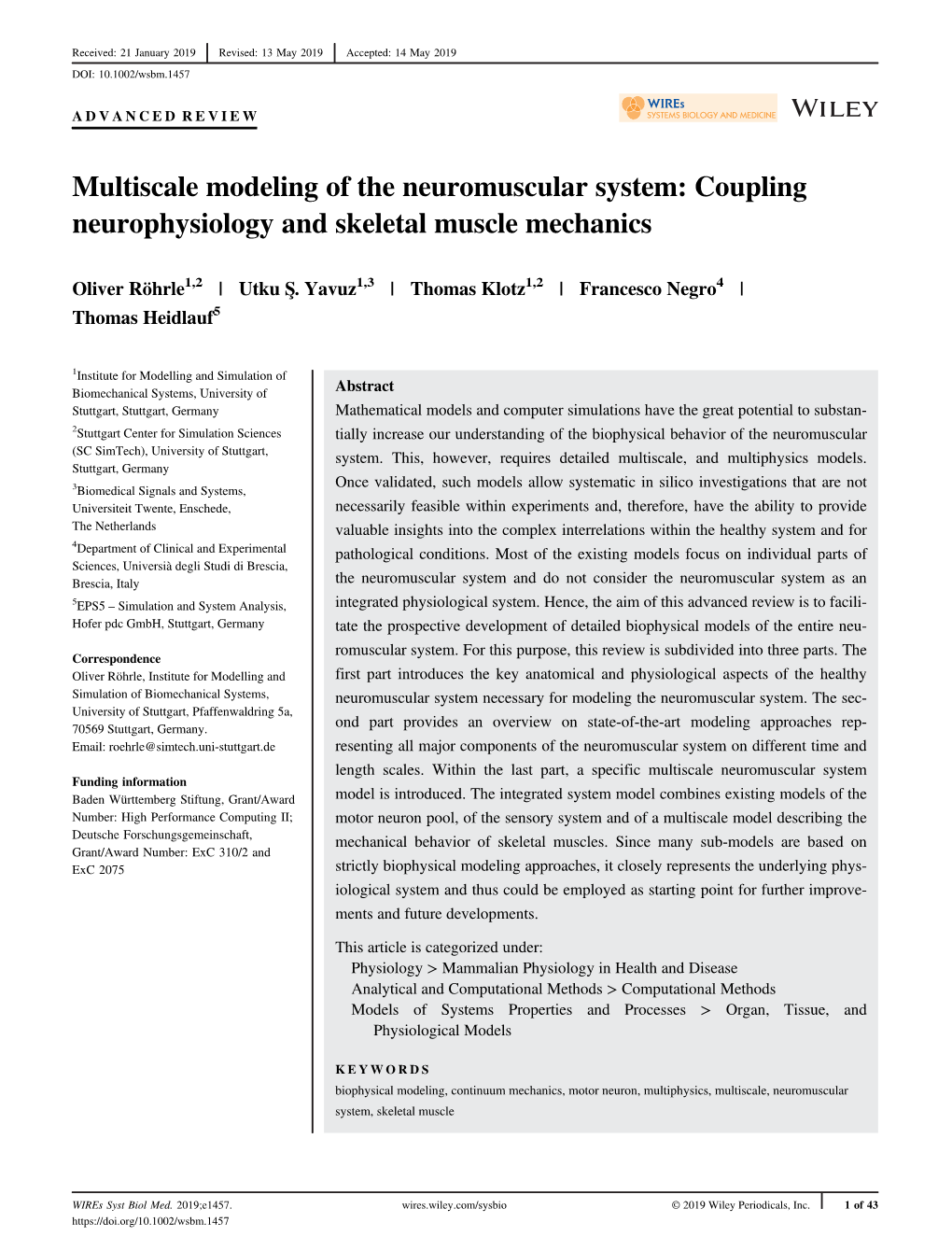 Multi-Scale Modelling of the Neuromuscular System -- Coupling