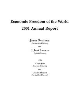 Economic Freedom of the World 2001 Annual Report