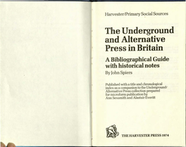 The Undergroun and Alternative Press in Britain