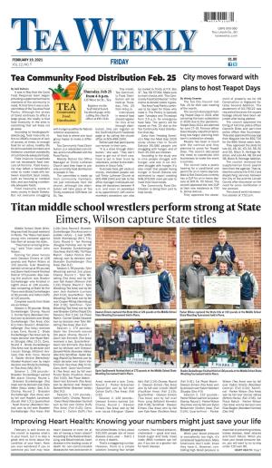 Titan Middle School Wrestlers Perform Strong at State Eimers, Wilson Capture State Titles Middle School State Wres- 1:24); Cons