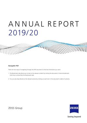 Annual Report 2019/20 of the ZEISS Group